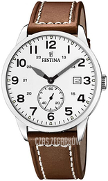 Festina Retro Biały/Skóra Ø42 mm F20347-5