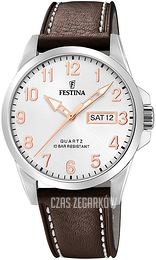 Festina Classic Srebrny/Skóra Ø41 mm F20358-A