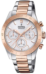 Festina Srebrny/Stal w kolorze różowego złota Ø39 mm F20398-1