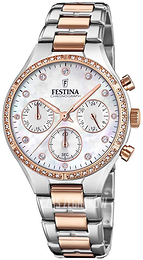 Festina Biały/Stal w kolorze różowego złota Ø36 mm F20403-1