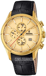 Festina Żółte złoto/Skóra Ø43 mm F20419-1