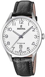 Festina Srebrny/Skóra Ø40 mm F20467-1