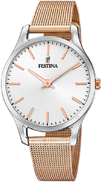 Festina Boyfriend Srebrny/Stal w kolorze różowego złota Ø34 mm F20506-1