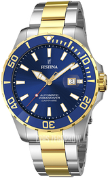 Festina Diver Niebieski/Stal w odcieniu złota Ø44 mm F20532-1