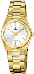 Festina Classic Biały/Stal w odcieniu złota Ø31 mm F20557-2
