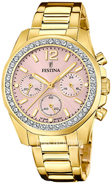 Festina Boyfriend Różowy/Stal w odcieniu złota Ø38.1 mm F20609-4