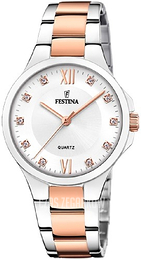 Festina Mademoiselle Srebrny/Stal w kolorze różowego złota Ø34 mm F20612-1