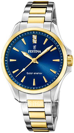 Festina Petite Niebieski/Stal w odcieniu złota Ø34 mm F20655-4
