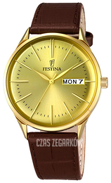 Festina Żółty/Skóra Ø42 mm F6838-2