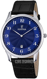 Festina Classic Niebieski/Skóra Ø41 mm F6851-3