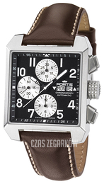 Fortis Square Czarny/Skóra 667.10.71.L16