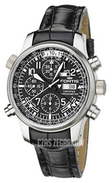 Fortis F-43 Czarny/Skóra Ø43 mm 703.10.11.LC01