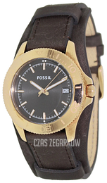 Fossil Szary/Skóra Ø36 mm AM4461