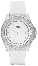 Fossil Retro Traveler Biały/Guma Ø36 mm AM4462