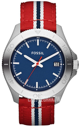 Fossil Retro Traveler Niebieski/Tkanina Ø44 mm AM4479