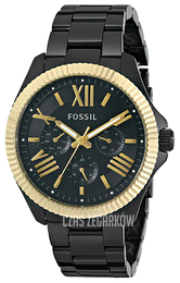 Fossil Czarny/Stal Ø40 mm AM4606