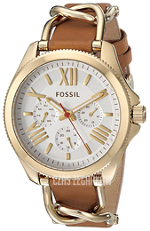 Fossil Biały/Stal w odcieniu złota Ø40 mm AM4619