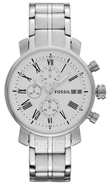 Fossil Srebrny/Stal Ø42 mm BQ1003