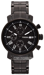 Fossil Czarny/Stal Ø42 mm BQ1005