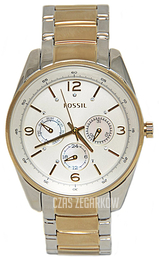 Fossil Kremowy/Stal w odcieniu złota Ø40 mm BQ1072