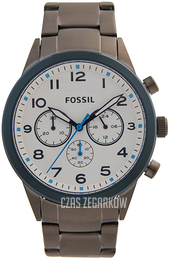 Fossil Biały/Stal Ø45 mm BQ2234