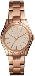 Fossil Różowe złoto/Stal w kolorze różowego złota Ø34 mm BQ3374