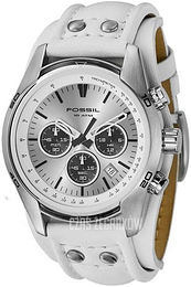 Fossil Srebrny/Skóra Ø45 mm CH2592