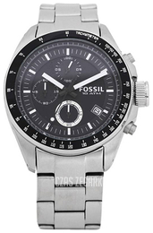Fossil Decker Czarny/Stal Ø44 mm CH2600IE