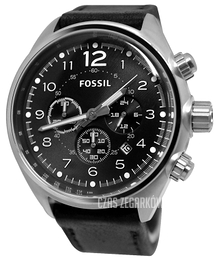 Fossil Czarny/Skóra Ø46 mm CH2801