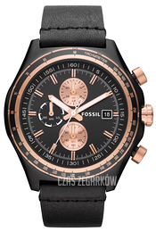 Fossil Dylan Czarny/Skóra Ø47 mm CH2819