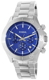 Fossil Chronograph Niebieski/Stal Ø45 mm CH2894
