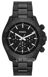 Fossil Retro Traveler Czarny/Stal Ø45 mm CH2895