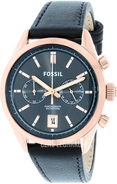Fossil Del Rey Czarny/Skóra Ø46 mm CH2991