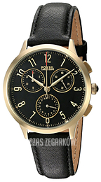 Fossil Czarny/Skóra Ø34 mm CH3015