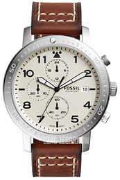 Fossil Chronograph Kremowy/Skóra Ø46 mm CH3084
