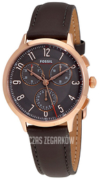 Fossil Abilene Szary/Skóra Ø34 mm CH3099