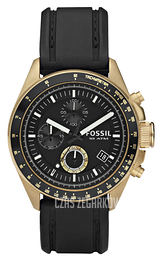Fossil Decker Czarny/Guma Ø44 mm DE5003