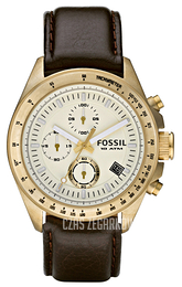 Fossil Decker Szampański/Skóra Ø44 mm DE5004