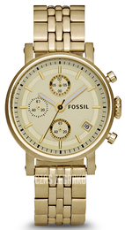 Fossil Dress Żółte złoto/Stal w odcieniu złota Ø38 mm ES2197