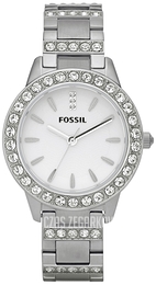 Fossil Jesse Biały/Stal Ø34 mm ES2362