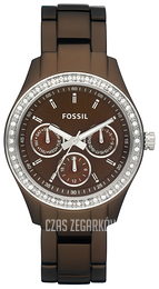 Fossil Stella Brązowy/Aluminium Ø37 mm ES2949