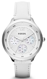 Fossil The Editor Biały/Skóra Ø39 mm ES3249