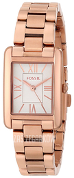 Fossil Florence Biały/Stal w kolorze różowego złota Ø23 mm ES3326