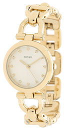 Fossil Biały/Stal w odcieniu złota Ø28 mm ES3349