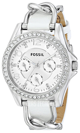 Fossil Biały/Skóra Ø38 mm ES3463