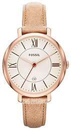 Fossil Dress Zloty/Skóra Ø36 mm ES3487