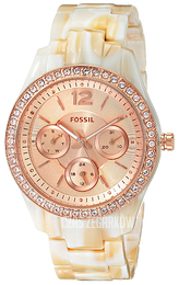 Fossil Różowe złoto/Żywica z tworzywa sztucznego Ø37 mm ES3578