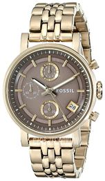 Fossil Brązowy/Stal w odcieniu złota Ø38 mm ES3694