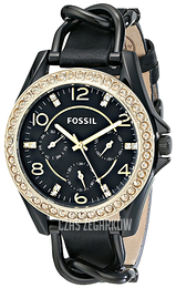 Fossil Czarny/Stal Ø38 mm ES3696