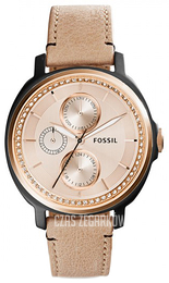 Fossil Różowe złoto/Skóra Ø39 mm ES3772